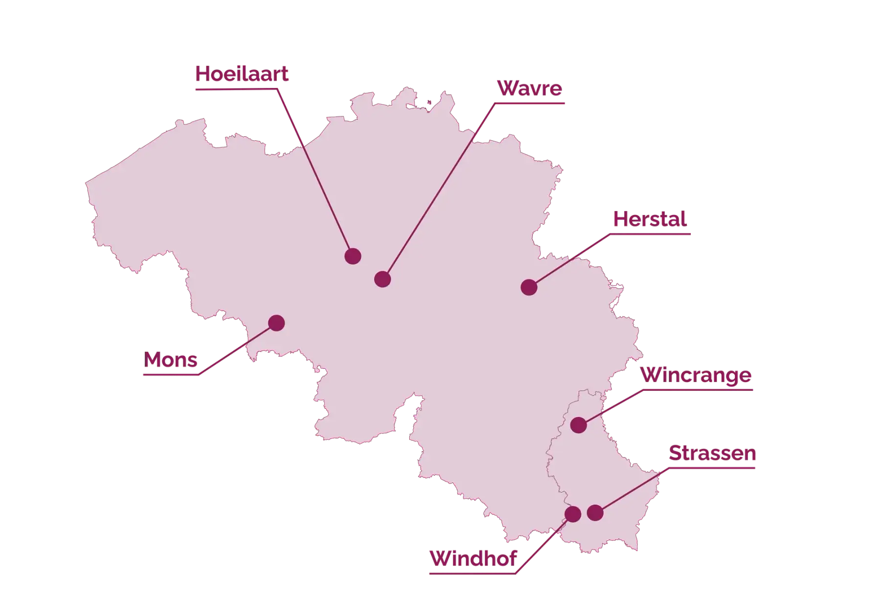 Carte des bureaux d'IBGraf Group